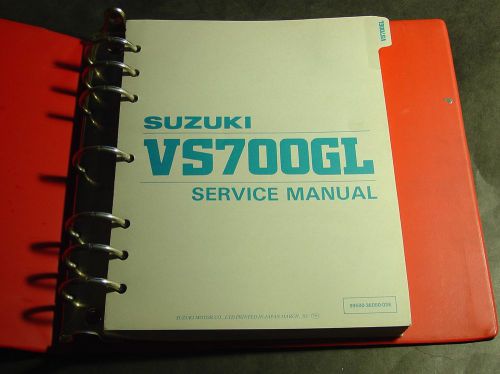 1985 suzuki motorcycle vs700gl service manual in binder p/n 99500-36050-03e