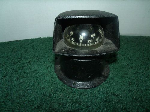 Vintage airguide chicago nautical boat compass fluid filled solid metal housing