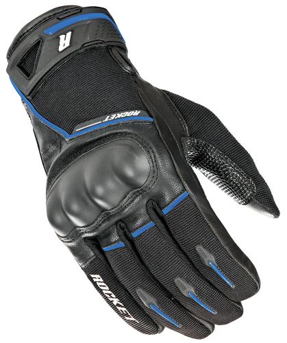 Joe rocket mens super moto blue black gloves size small