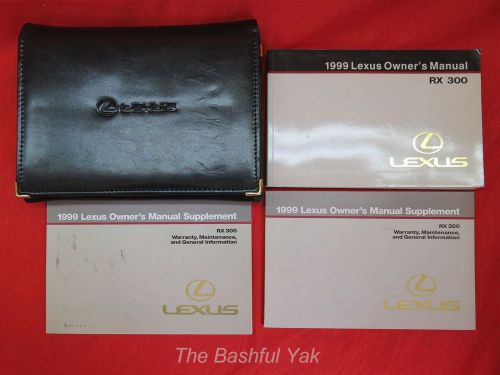 1999 lexus rx 300 owners manual with case books