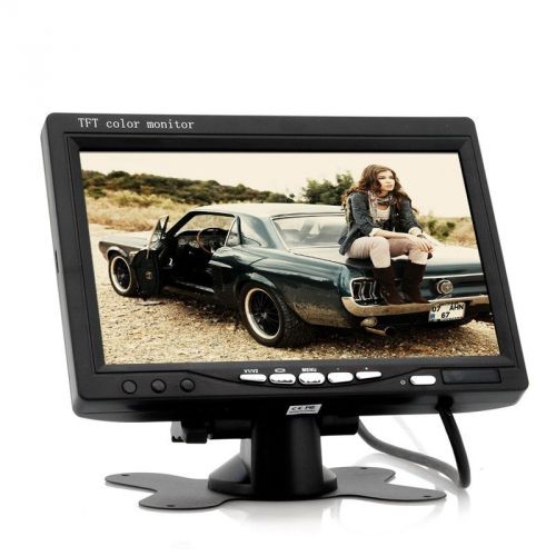 Black 7” tft lcd headrest car monitor display,800x480 resolution,130° angle view