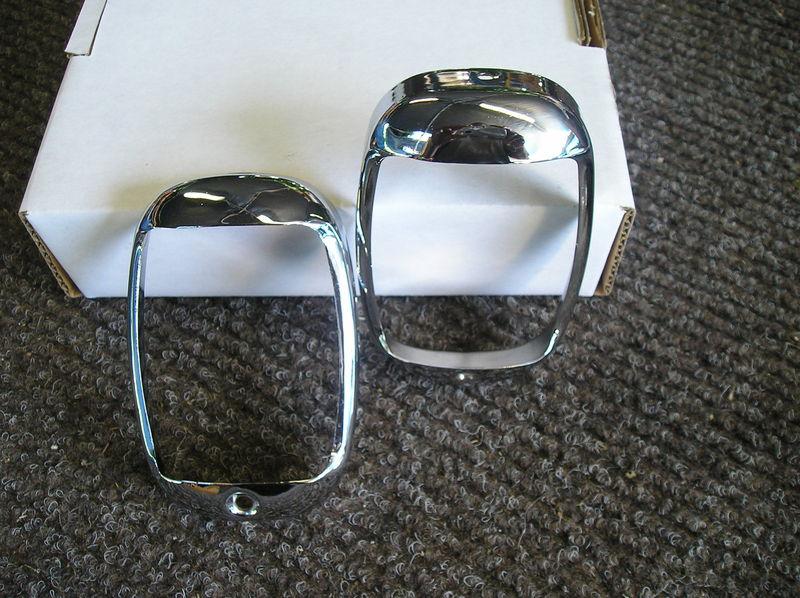New replacement pair of tail lights bezels for the 1937 & 1938 chevrolet,s !