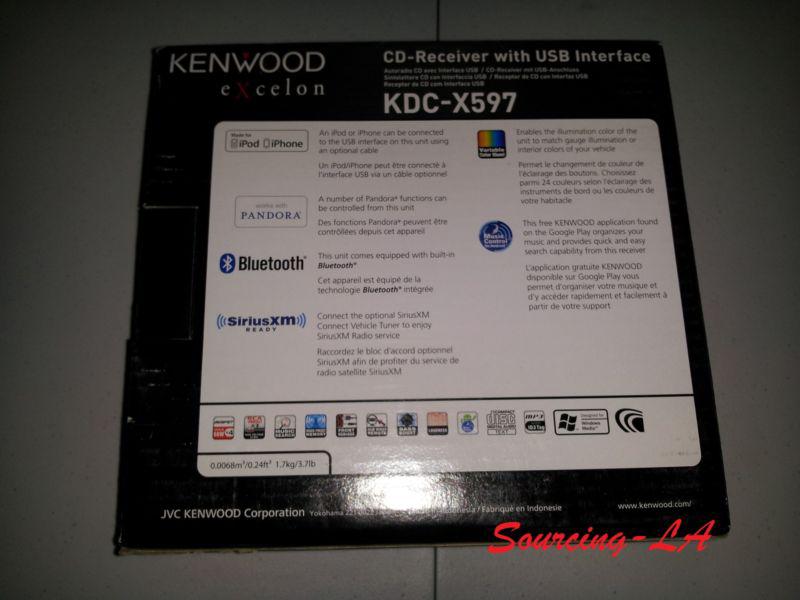 Sell Kenwood KDCX597 Excelon Single Din Indash Car Stereo Receiver in