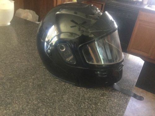 Snowmobile modular helmet, black xl