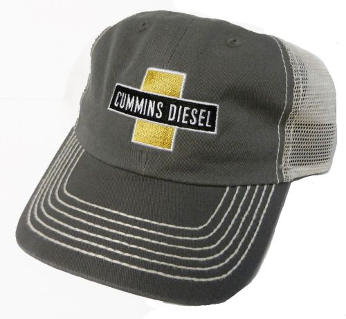Cummins *grey &amp; white diesel cross* trademark logo mesh hat  *brand new!* cm08
