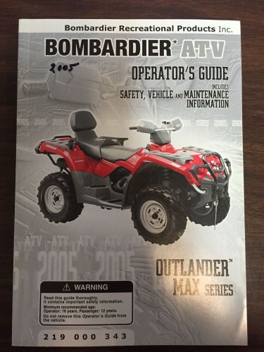 Bombardier outlander max operators guide 219000343