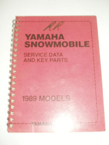 Yamaha  service data manual1989 br250 cf300 cs340 et400 ex570 pz480 sr540 sv80