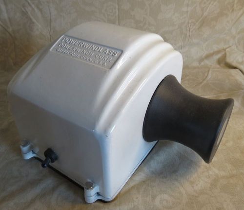Powerwindlass by power winch corp. bridgeport, conn. 8" x 10" base 6 volt n.o.s.