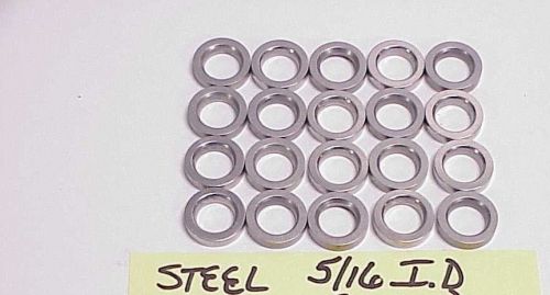 20 new 5/16" or (.320") or (8mm) steel washers .525" o.d. -.115" thick chamfered