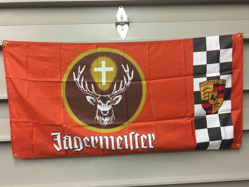 Jägermeister porsche flag banner ~ 935 956 944 k3 911 924 356 m3 bmw racing vw a