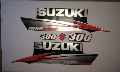 Suzuki 300 hp fourstroke 2010-2013 outboard engine decal kit  5 decal kit