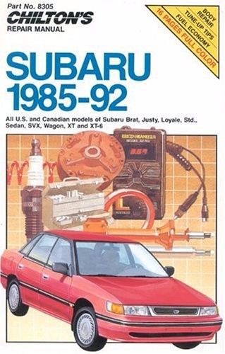 Subaru 1985 1986 1987 1988 1989 1990 1991 1992 service manual loyale brat svx xt
