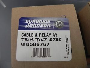 Evinrude johnson outboard trim and tilt cable and relay e-tec p# 586767 oem