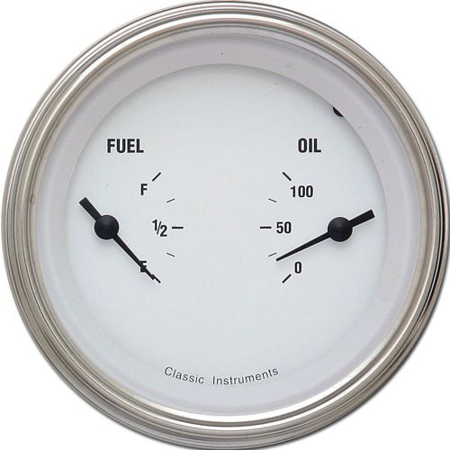 Classic instruments wh72slf white hot series dual gauge