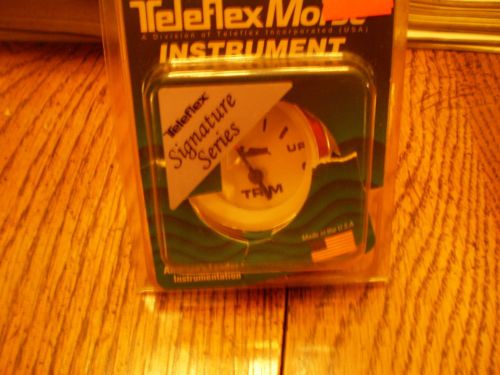 New teleflex morse trim gauge fits yamaha pre 2001 white &amp; silver 2" hole  b39