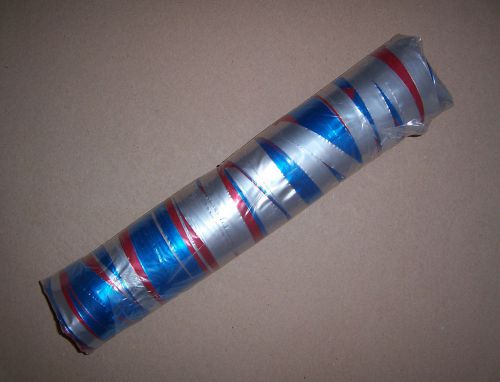 Car lot dealer 1-60' bright metallic fringe streamer red-silver-blue