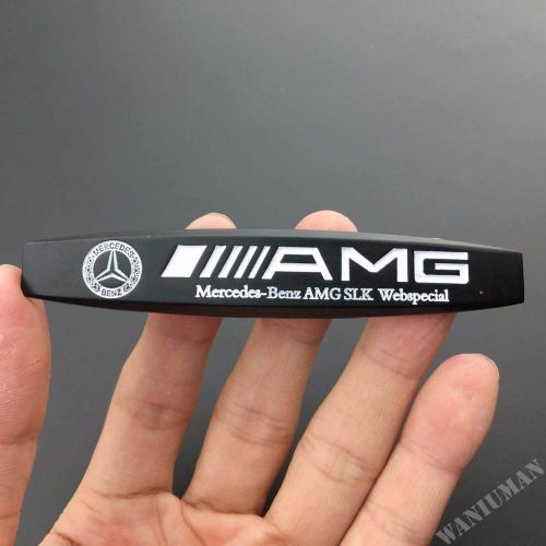 1 pair amg metal side emblem auto car badge decal sticker fit for benz sl glk c