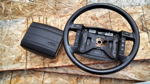 Ford mustang air bag steering wheel leather 91 92 93