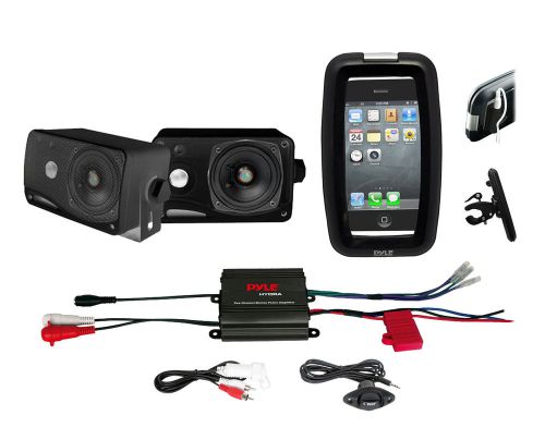 Boat marine grade use bike outdoor black speakers,400w ipod mp3 input amplifier