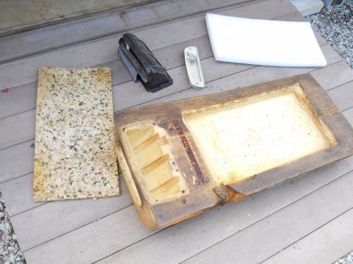 1977 skidoo 340 everest electric parts: seat foam w taillight and plastic box