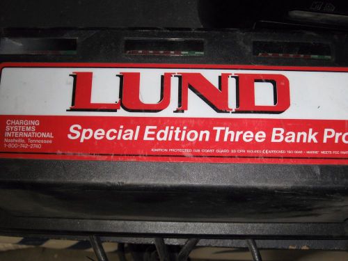 Lund special edition three bank pro series onboard boat charger ...