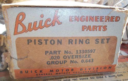 Nos buick piston rings set .020 os - 0.643 1330597 1930-1940&#039;s - unsure of year