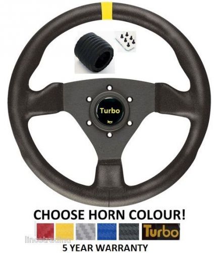 Genuine leather steering wheel fit omp sparco momo mountney boss kit 36 spline