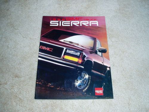 1992 gmc sierra pickup truck 1500 2500 slx sle sales brochure dealer literature