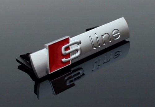 S-line emblem badge front grille grill chrome sticker racing car logo for audi