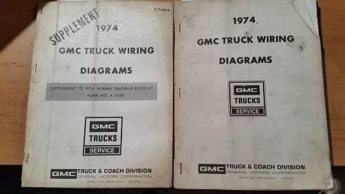 1974 gmc truck wiring diagrams booklet (x-7430) and supplement (x-7430a) lot #1