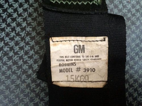 1969 chevelle ss front bucket seat belts model 3910 march 1969 build dated pr