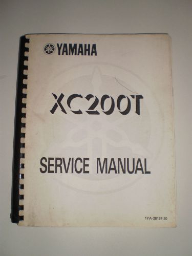 Yamaha xc200 t  1987 official  service shop repair  manual