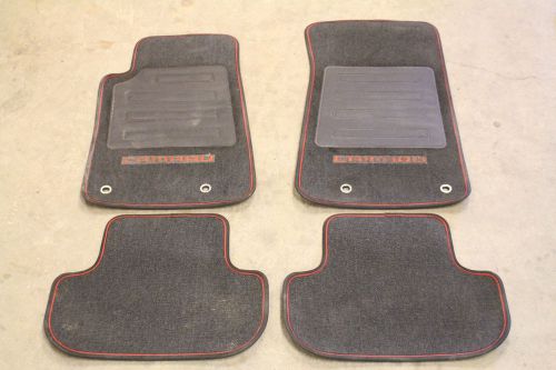 2010-15 camaro premium black carpeted floor mat set w/red edging used gm oem