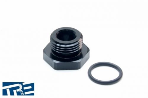 Treadstone performance 8an flare plug fitting hffp-08 black