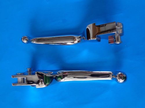 Harley chrome hand brake/clutch levers with pivitol pins and rattle clip. nr