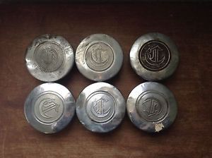 Vintage 6 lot  old chrysler hub grease caps late 20&#039;s early 30&#039;s antique