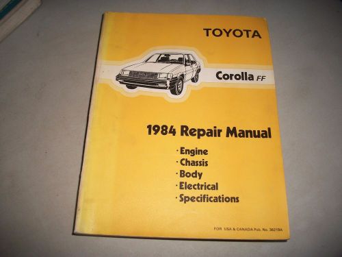 1984 toyota corolla ff shop service repair manual clean cmystore4more