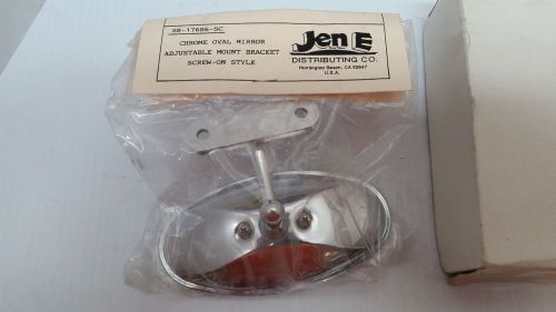 Chrome oval mirror sr-17686-sc adj mount screw on