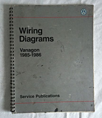 1985-1986 vw service manual wiring diagrams vanagon ~ w42 001 137 1
