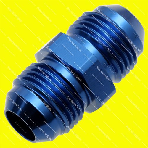 An8 to 8an jic straight male flare union fitting adapter blue with 1yr warranty