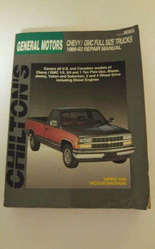 Chilton&#039;s repair manual chevrolet/ gmc full-size trucks 1988-1993 #8055