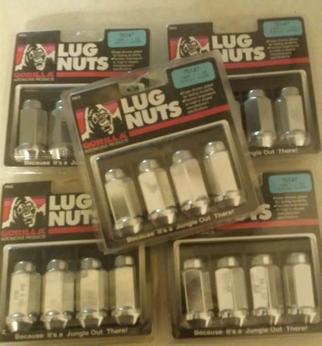 20 gorilla lug nuts 14mm x 1.50 duplex acorn chrome 76147 - 5 packs of 4each