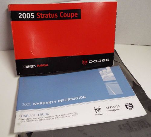 05 2005 dodge stratus coupe owners manual w/ case