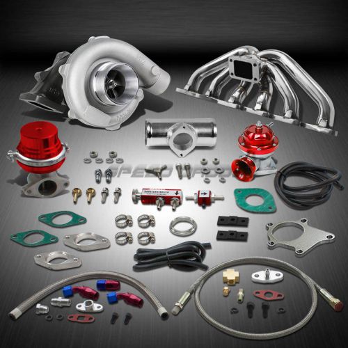 T04 .63ar 400+hp boost 9pc turbo charger+manifold kit for rb20/rb25 gts skyline