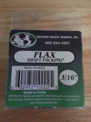 New western pacific trading flax 3/16&#034; shaft packing 2&#039; length 10002 boat marine