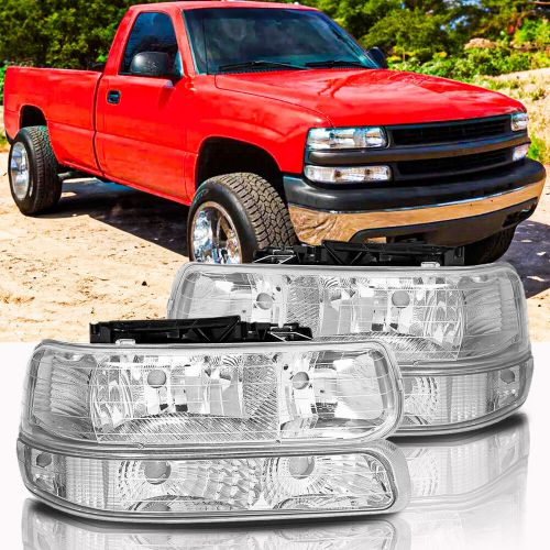 For 1999-2002 Chevy Silverado 1500 2500 3500 Headlight Bumper Light Assembly GA, US $49.00, image 8