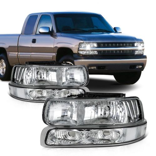 For 1999-2002 Chevy Silverado 1500 2500 3500 Headlight Bumper Light Assembly GA, US $49.00, image 19