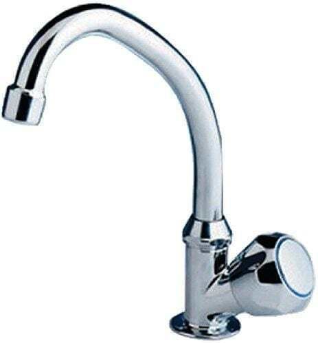 Scandvik 10172p standard family cold water tap with swivel spout