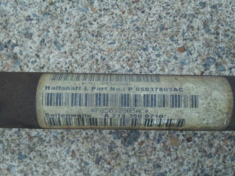 Sell REAR AXLE SHAFT 2008 DODGE CHARGER SRT8 in Gainesville, Virginia, US, for US 150.00