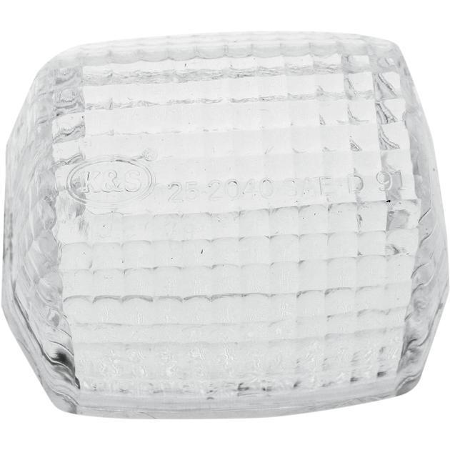 K&s dot turn signal lens clear front/rear fits kawasaki zx750l ninja zx-7 93-95